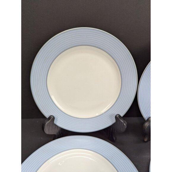 Germany Flirt by R&B Decor Happy Day Blue 7 1/2" Bread Plate Lot of 4 - Picture 2 of 7